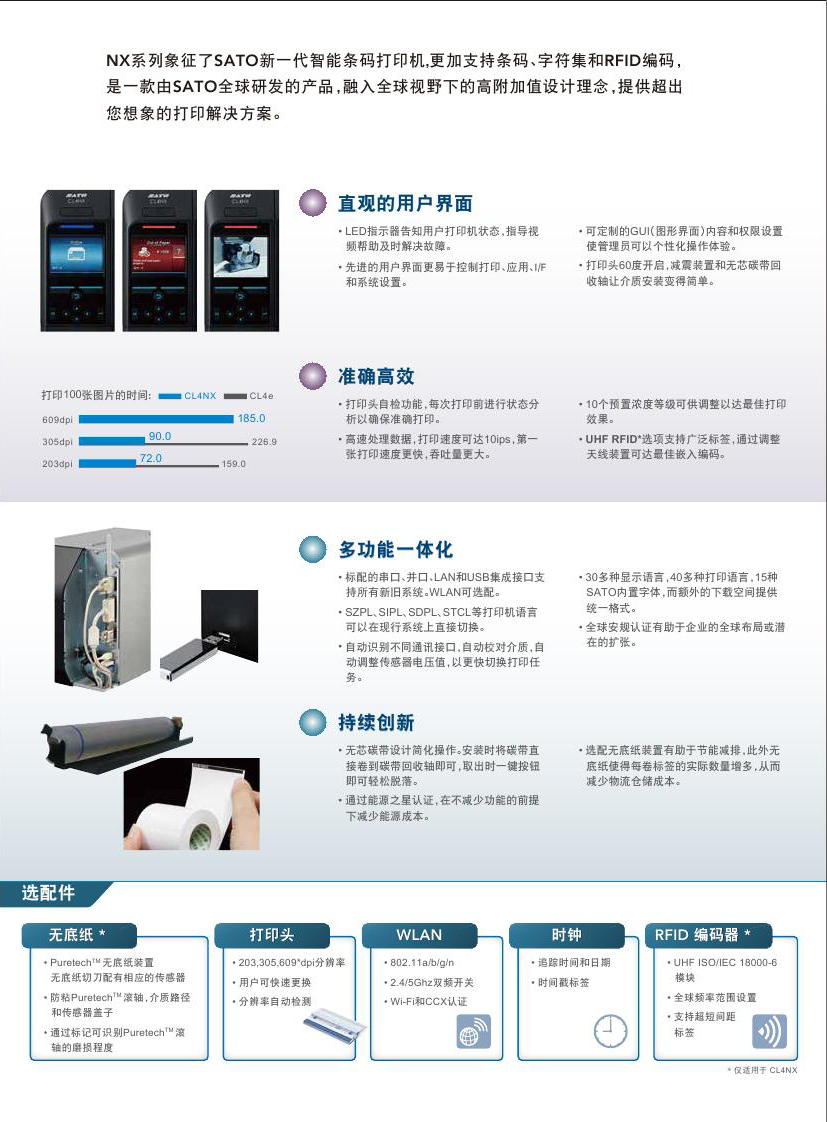 佐藤 SATO NX Series系列智能工业条码打印机