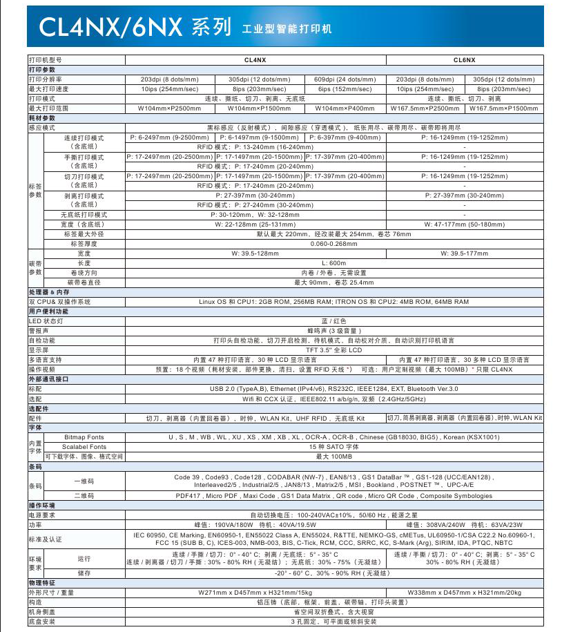 佐藤 SATO NX Series系列智能工业条码打印机