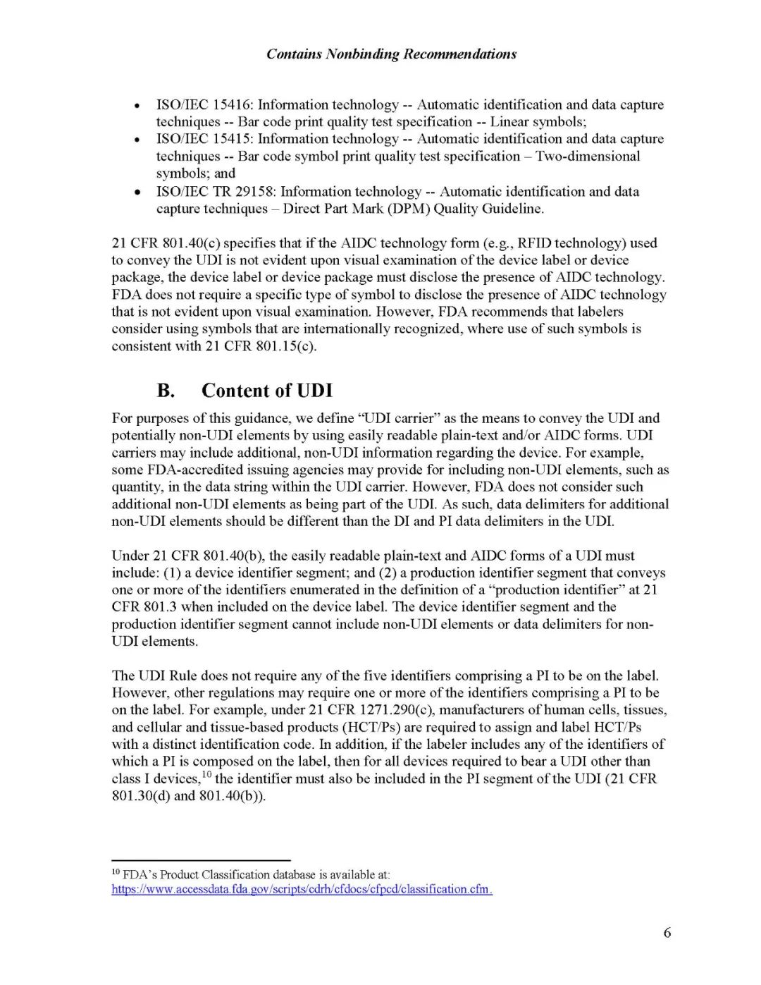 美国FDA UDI格式和内容指南9